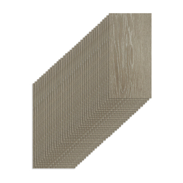 36pcs Self Adhesive Vinyl Flooring, 15X30cm Wood & & Stone Grain Effect Peel and Stick Floor Tiles, Waterproof Flooring Stickers for Home Office Bedroom Kitchen Living Room