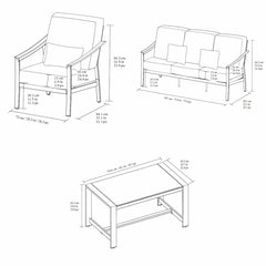 Agio Stinsley 4 Piece Deep Seating Set + Cover