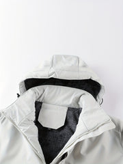 Men's Winter Fleece-Lined Hooded Jacket, with Letter Print for Outdoor Sports & Travel