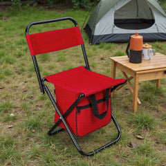 1PC Folding Chair with Storage, Foldable Fishing Seat Lightweight Chair, Portable Chair Home, Small/Large More Colors