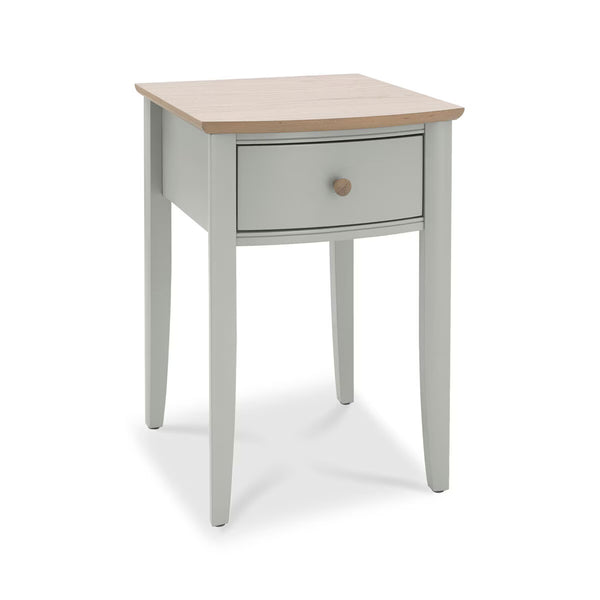 Bentley Designs Whitby Scandi Oak & Grey One Drawer Nightstand, 2 Pack