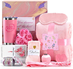 Luxury 9-Piece Gift Set,Spa Gift Basket Set,Women'S Care Set,Creative, Suitable for Birthdays,Mother'S Day,Valentine'S Day,And Christmas,Including Blankets,Tumbler,And Scented Candles.