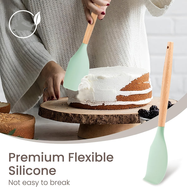 12pcs/22pcs/30pcs/37pcs, Kitchen Utensils Set, Kitchen Cooking Utensils Set, Spoon, Spatula, 446F Heat Resistant Non Stick Food Grade Silicone And Wooden Handles, Measuring Cups And Spoons, S Hooks