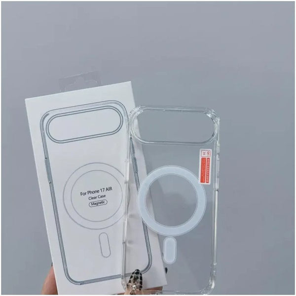 Clear Magnetic Phone Case Compatible with iPhone 17 Series (17, 17 Pro, 17 Air, 17 Pro Max) | Transparent Shockproof TPU Cover | Slim Protective Phone Accessory