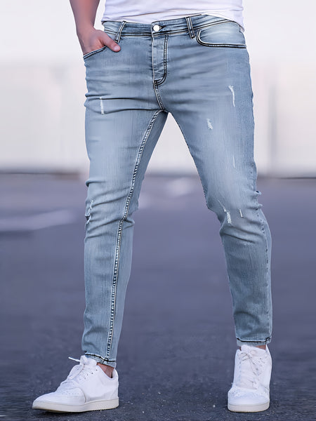 Gengyuan Shi - Men'S Casual Stretch Pants 2pcs Set
