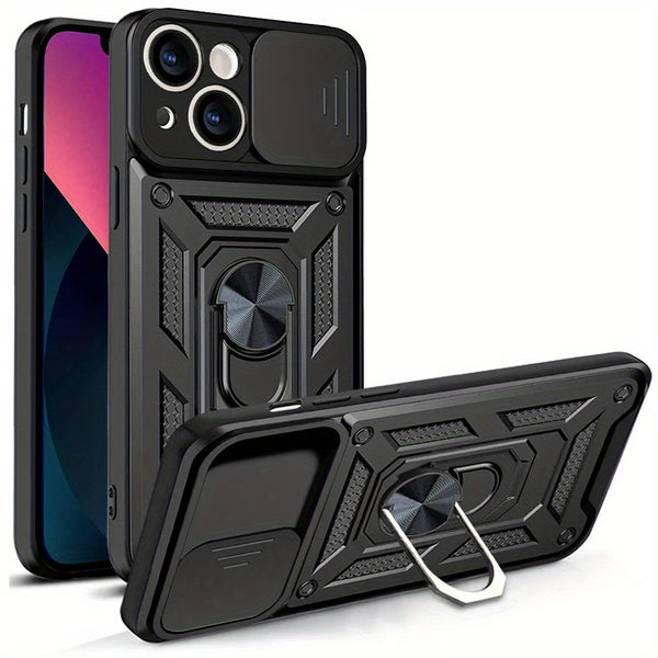 Phone case: Shock-Proof Protective Case for iPhone 15 14 13 11 12 Pro Max Plus Max XR 7 8 SE 2020 with Ring Holder