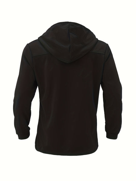 2024 Foreign Trade New Product Men'S Mid-Length Slim Fit Windbreaker Hooded Casual Pure Coat Performance Clothing