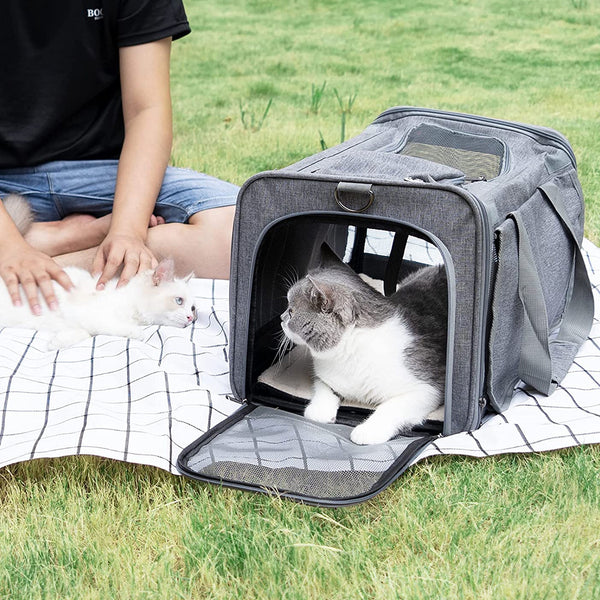 Large Pet Carrier Bag Portable Soft Fabric Fold Dog Cat Puppy Travel Bag in UK