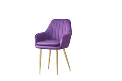 MOF Velvet Dining Chairs Kitchen Chairs Living Room Chairs with Sturdy Metal Legs Reception Chairs with Backrest and Padded Seat