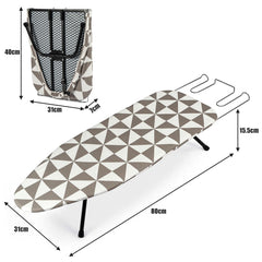 Ironing Board Foldable Mini Ironing Board Tabletop Ironing Board Foldable Portable Design with Built-in Iron Rest, Non-Slip Legs, Lightweight for Small Spaces, Dorms, Apartments