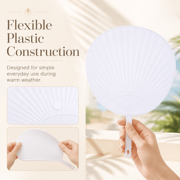 A2Z Large Hand Fan Lightweight Flexible Cooling Fan Portable Manual Fan Wide Surface Design for Travel Outdoor Events Holidays Summer Everyday Use