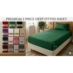 Extra Deep Fitted Sheets 30cm deep pocket with Elastic Cornes For Perfect Mattress Fit, Available in Single,Double, King,& SuperKing Size