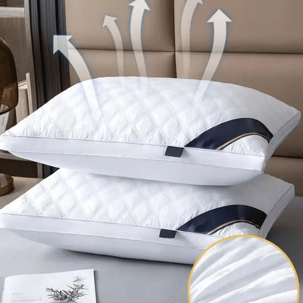 2pcs 3D Sleep Pillow, Hotel Style Same Design Non-Collapsing, Hypoallergenic, Soft, High Bounce, Zipper Closure, Machine Washable, for Adult, All Seasons Use, Multipurpose, Body Pillow Case, Comfortable Pillow for Sleeping