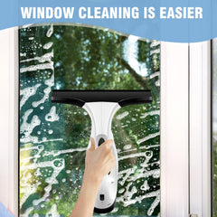 Cordless Window Vacuum Electric Window Squeegee 300ml Spray Bottle 3 in 1 for Spray Wipe Suck up Water, Cordless Vac Cleaner Tool for Windows, Tiles, Glass, Mirror and Countertops