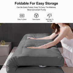 4 Inch/10cm Microfibre Mattress Topper 1100 GSM Heavy Fill Super Soft And Fluffy Hand Filled Single Double King Super All Sizes | Elasticized Corner Straps Fits Up to 30cm