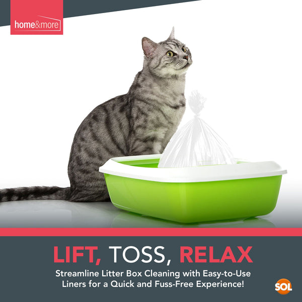 10/120pcs Extra Large Cat Litter Tray Liners (56x70cm) | Durable Disposable Cat Litter Bags XL for Mess-Free Cleaning | Hygienic Cat Tray Protectors for Kittens & Large Cats | Easy-Clean Pet Waste Solution