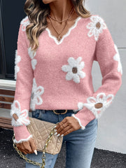 Elegant Floral Pullover for Women'S Fashion