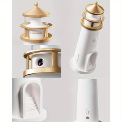 Lighthouse Lamp with Moonlight Projection, Remote-Controlled, Perfect for Bedrooms, Living Rooms, And Study Areas, Also Makes a Great Gift