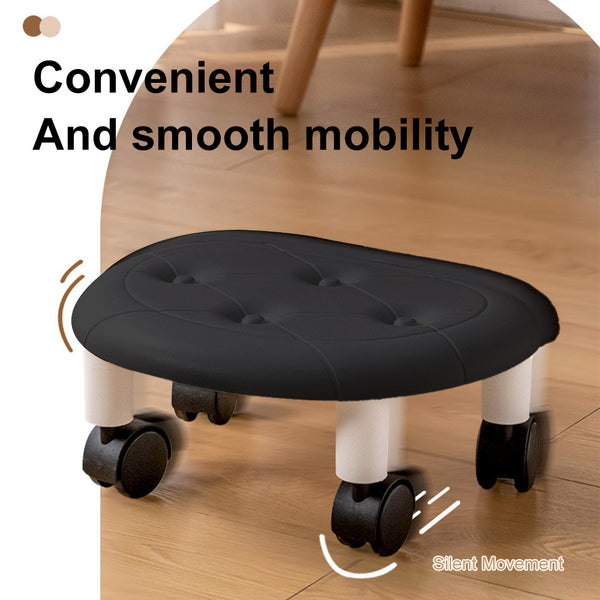 Low Rolling Stool with Wheels | Low To Ground Roller Seat,Castor Seat with Soft Cushion for Home Office Garage Shop Stools,Easy To Move, Stool on Whee