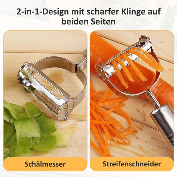 Peeler， 3 in 1 Potato Peeler/Vegetable & Julienne Slicer. Carrot and All Kinds of Veg & Soft Skinned Fruit. Stainless Steel