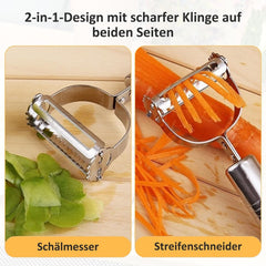 Peeler， 3 in 1 Potato Peeler/Vegetable & Julienne Slicer. Carrot and All Kinds of Veg & Soft Skinned Fruit. Stainless Steel