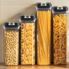 7pcs Sealed Candy Jars with Lids, Kitchen Food Storage Box Set, Stackable Pantry Organiser Jars for Cereal Flour, Sugar, Fridge Parts Kitchen Accessories
