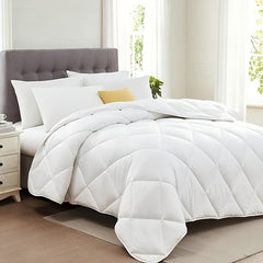 TOG 4.5 | 10.5 | 15 - Ultra Soft Diamond Grid Quilted Comforter - Breathable, Warm for All Seasons | Hotel-Style Design | Multiple Sizes Available (Single, Double, King, Super King) Vacuum Packaging
