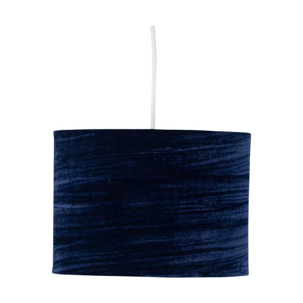 Navy Blue Crushed Velvet 25cm Pendant Light Shade