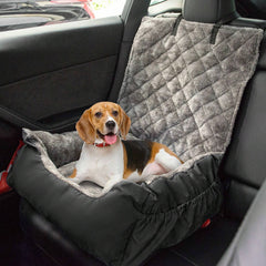 Comfortable Car Seat for Small Dogs And Cats, Featuring a Safety Leash, Storage Pocket, And Non-Slip Base, Perfect for Safe Travel (Black, 50X50X20Cm)