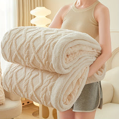 All-Season Thickened Coral Fleece Throw Blanket - Soft, Cozy