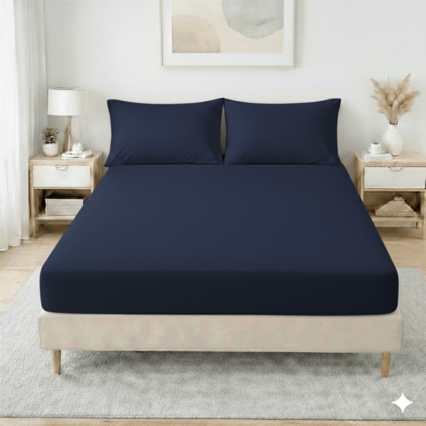 30cm Extra Deep Fitted Sheet - Premium Brushed Microfiber Bed Sheet, Super Soft & Breathable, Elasticated Corners for Snug Fit, Single/Double/King/Super King Sizes