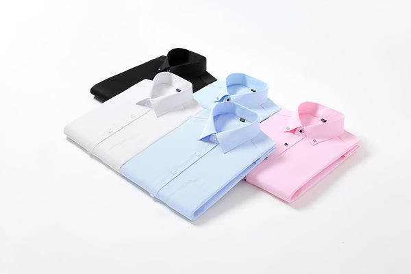 1+2, Three-Piece Solid Color Button- Shirt, Men'S Everyday Basic Shirt, Long-Sleeved Shirt with Pockets, Casual Shirt, Business Shirt, Blend, Soft And Comfortable