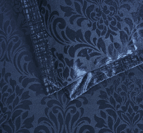 3 Piece Velvet Quilted Bedspread Set Jacquard Damask Bed Cover with Pillow Shams | Luxury Soft Polyester Bedspread for Double King Super King Beds | Modern Elegant Bedroom Bedding Set