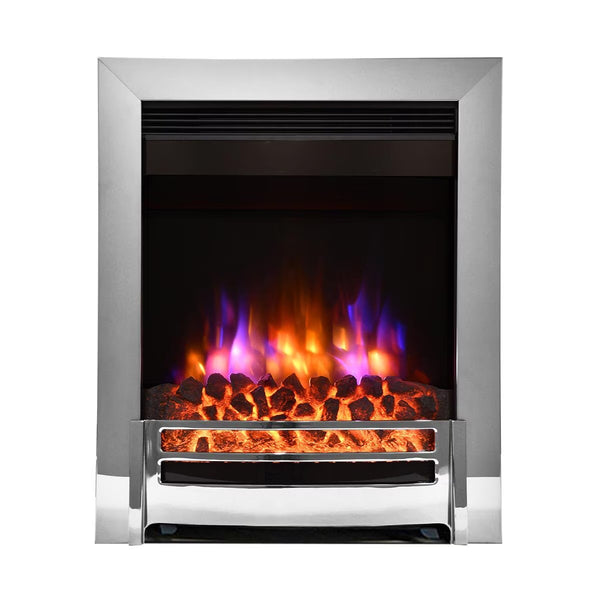 Flare Ember Inset Electric Fire in Chrome, 2Kw