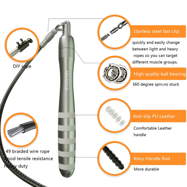 Crossfit Speed Jumping Rope Home Gym Steel Wire Durable for Men Fast Jump Rope Loss Weight Sport Exercise Workout Equipments