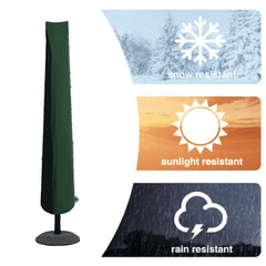 Waterproof Garden Parasol Cover – Heavy Duty, UV & Dust Resistant Umbrella Cover with Drawstring & Zip Fastening – All-Weather Protection for Outdoor Parasols, 18x28x153cm