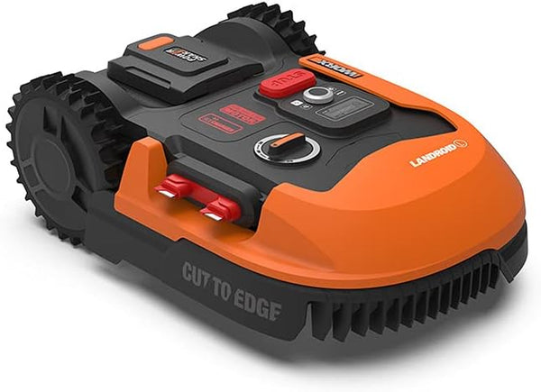 WORX Landroid M500+ WR165E Robot Lawn Mower for Medium Gardens up to 500M2/Cut to Edge Automatic Robotic Lawn Mower with App Control, Wifi