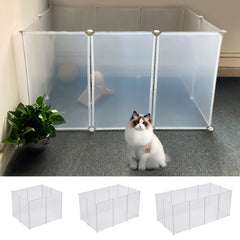 Kitten Playpen, Rabbit Playpen, Small Animal Playpen with Indoor, Foldable Plastic Fence for Guinea Pig, Cat, Puppy, Rabbits - 10 Panels, 105*70*45cm