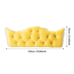 Large Ultra-Soft Comfortable Plush Backrest Pillow, Princess Style Reading Cushion, Neck and Back Support, Luxurious Fashionable Home Style Multifunctional Lace Ruffled Headboard Cushions, Suitable for Bedroom, Living Room, Dorm, Sofa Home Decor, Machine
