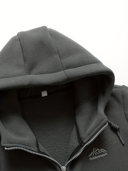 Autumn/Winter Hooded Cardigan Sweatshirt for Men and Women, Thickened Polar Sweatshirt Jacket