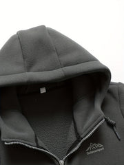 Autumn/Winter Hooded Cardigan Sweatshirt for Men and Women, Thickened Polar Sweatshirt Jacket