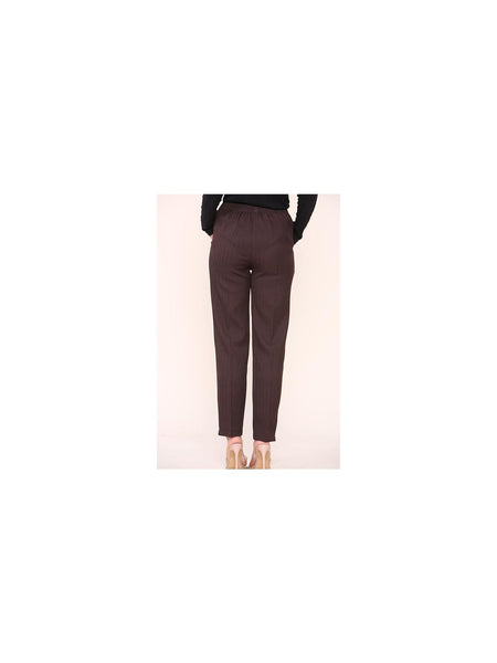 Women Trousers Stretchy Lightweight Finely Stitched Half Elasticated Pull Up Work Formal Pants Inside Leg 27 inches