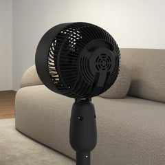 Pedestal Fan, Powerful Air Circulator, 12 Inch Floor Standing Fan with 3 Speed Settings, Oscillating Function for Bedroom, Home and Office, Grey, Adjustable Head, Safe Design, Versatile Use