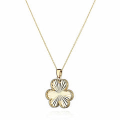 14Ct Yellow Gold Three Heart Diamond Cut Pendant