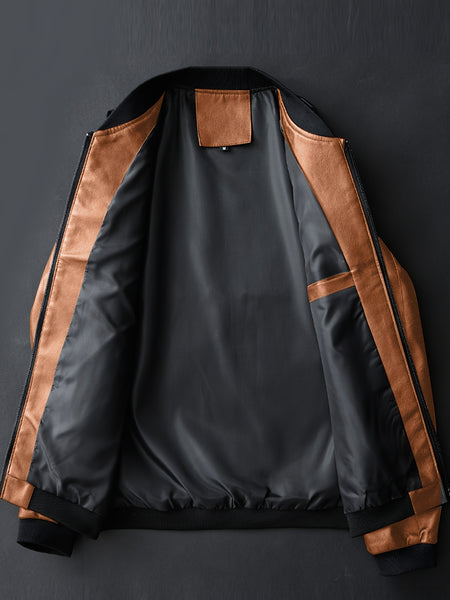 New Jacket, American Style Men's Coat, Men's Jacket, Youth Motorcycle Jacket, Baseball Collar Workwear Jacket, Business Gentleman's Men's Fashion, Trendy, Comfortable, Casual, Versatile, Slimming and Height-Enhancing, Streetwear Brand Jacket