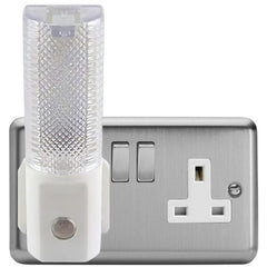 Automatic LED Plug-In Night Light with Light Sensor – Soft Glow Safety Light