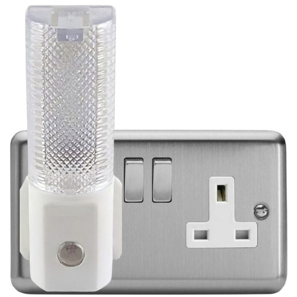 Automatic LED Plug-In Night Light with Light Sensor – Soft Glow Safety Light