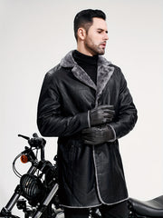 Men's Mid-Length Jacket, Business Large Lapel Blazer Coat, Stylish and Professional Outerwear, Perfect for Office and Formal Occasions