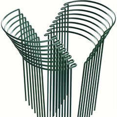 HiGift 8pcs Plant Support Stakes, Semi-Circular Metal Garden Cultivation Trellis for Indoor Peony Cages and Supports, Tomato and Hydrangea Outdoor Green Plant Support Rings, Width 25.4cm X Height 40.96cm