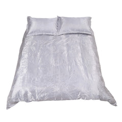 Luxury European Style Satin Jacquard Duvet Cover Three-Piece Set Single/Double/King/Super King Size, Soft Comfortable Floral Pattern Bedding Set, Machine Washable, Zipper Closure, High-Quality Quilt Cover Set for All-season Use, Bedroom, Hotel, Guest Room